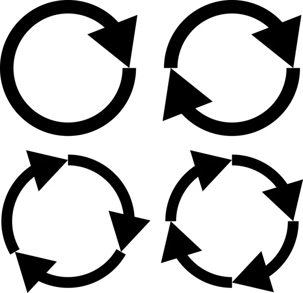 Abbildung von vier Pfeil-Symbolen — Stockfoto