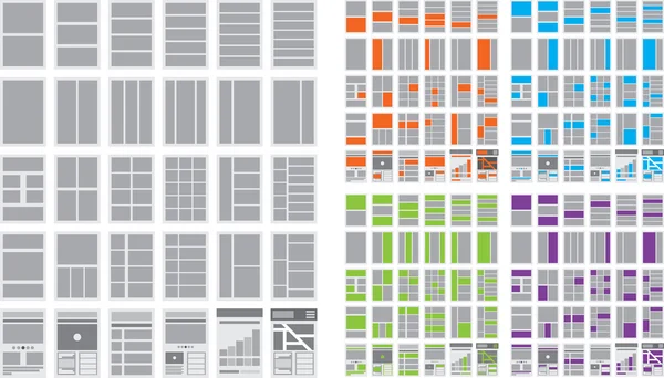 Illustrazione di diagrammi di flusso del sito web e mappe del sito — Foto Stock