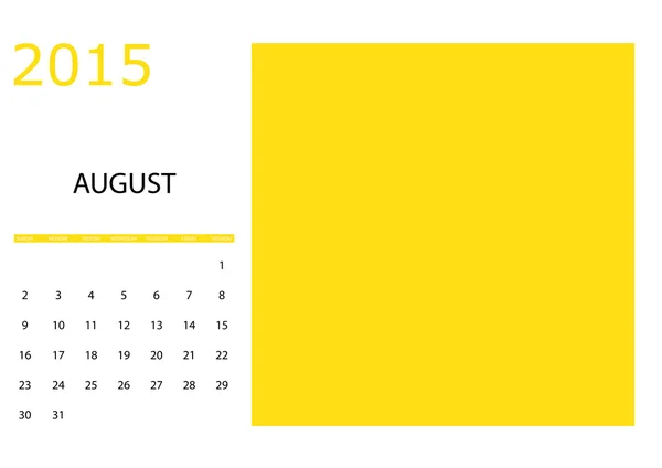 Illustrazione di un calendario semplice 2015 anno — Vettoriale Stock