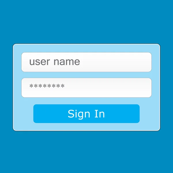 Illustrazione di Clean Member Login Design — Vettoriale Stock