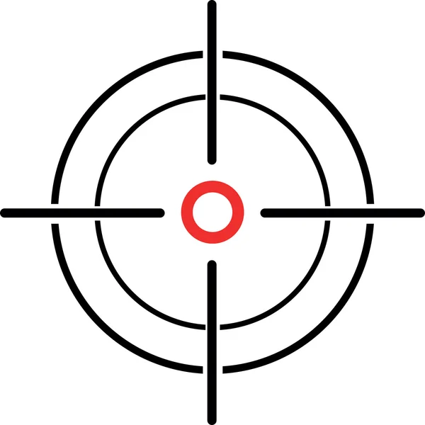 Illustration of a crosshair reticle on a white background — Stock Vector