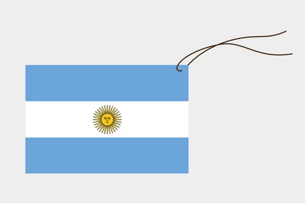 Etiqueta con bandera de Argentina — Vector de stock