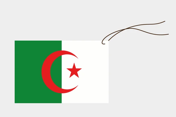 Label met vlag van Algerije — Stockvector