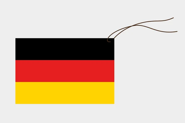 Label with flag of Germany — Stock Vector