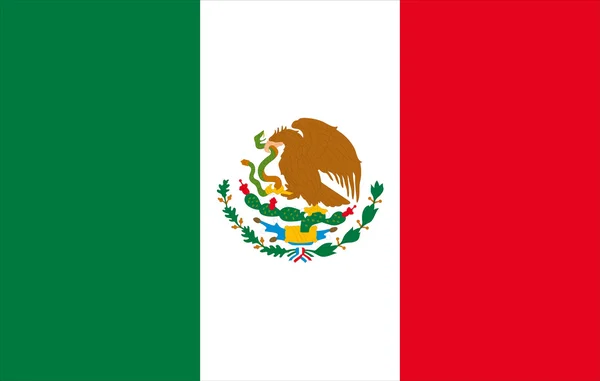 Meksika bayrağı — Stok Vektör