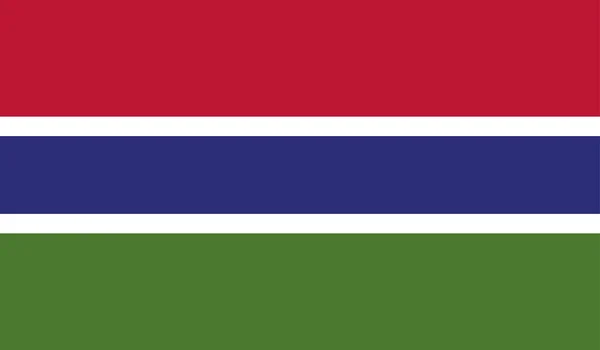Bandeira de Gambia — Vetor de Stock