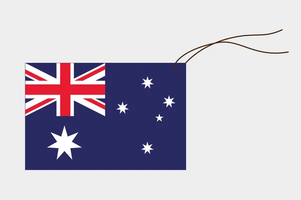 Rótulo com bandeira da Austrália — Vetor de Stock