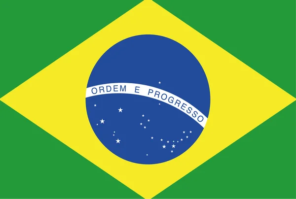 Die Flagge von Brasilien — Stockvektor