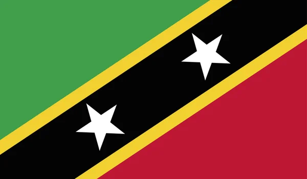 Le drapeau de Saint-Kitts-et-Nevis — Image vectorielle