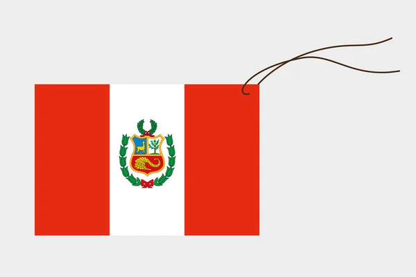 Etykieta flaga Peru — Wektor stockowy