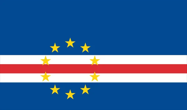 Cape verde Cumhuriyeti bayrağı — Stok Vektör