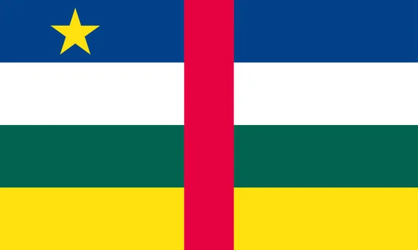Vlajka Středoafrické republiky — Stockový vektor