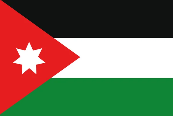 Le drapeau de la Jordanie — Image vectorielle