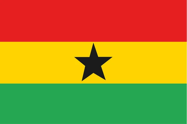 Le drapeau du Ghana — Image vectorielle