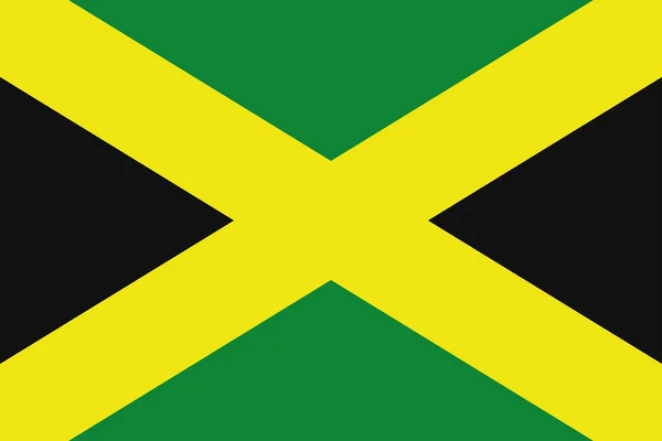 De vlag van jamaica — Stockvector