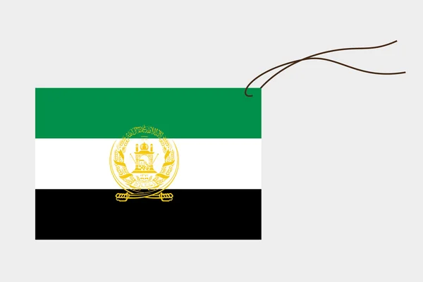 Etiqueta con la bandera de Afganistán — Archivo Imágenes Vectoriales
