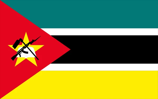 Le drapeau du Mozambique — Image vectorielle