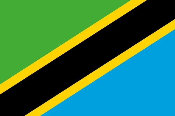 Le drapeau de la Tanzanie — Image vectorielle