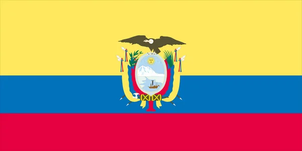 De vlag van ecuador — Stockvector