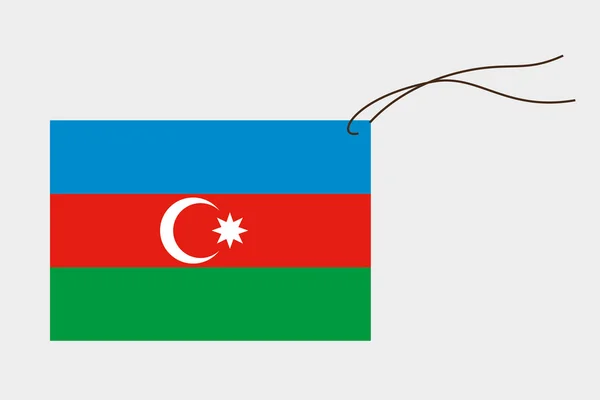 Label with flag of Azerbaijan — Stock Vector