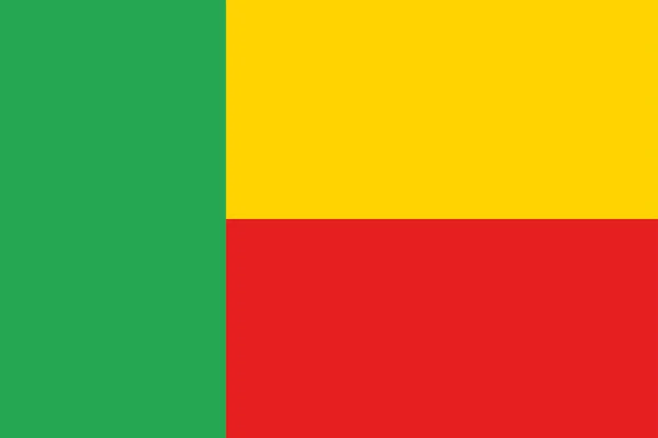 La Bandera de Benin — Vector de stock