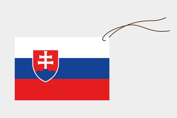 Label with flag of Slovakia — Stock Vector