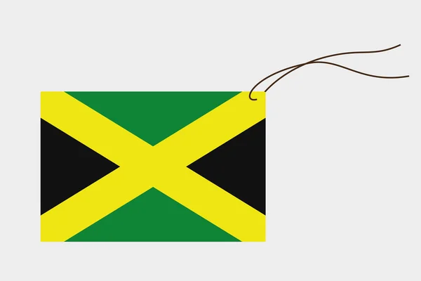Címke jamaica zászlaja — Stock Vector