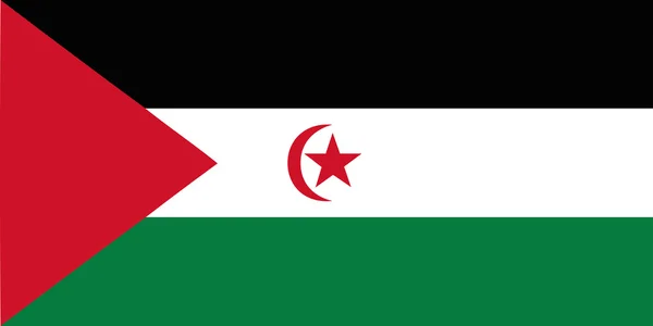 Le drapeau du Sahara Occidental — Image vectorielle