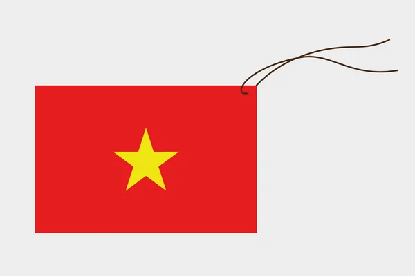 Label with flag of Vietnam — Stock Vector