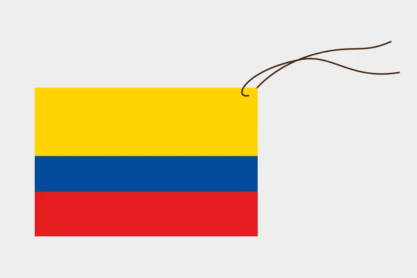 コロンビアの国旗付きのラベル — ストックベクタ