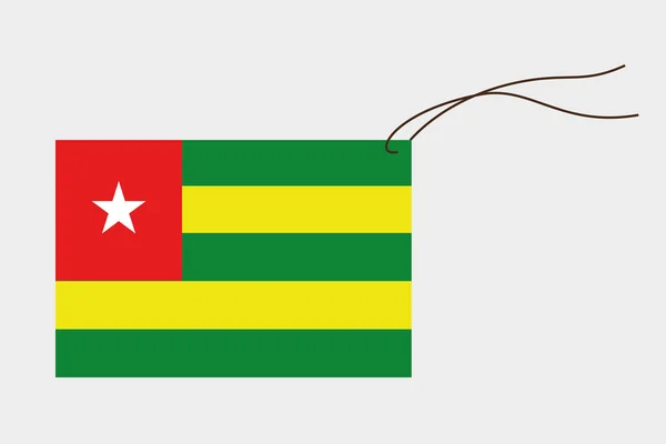 Étiquette avec drapeau du Togo — Image vectorielle