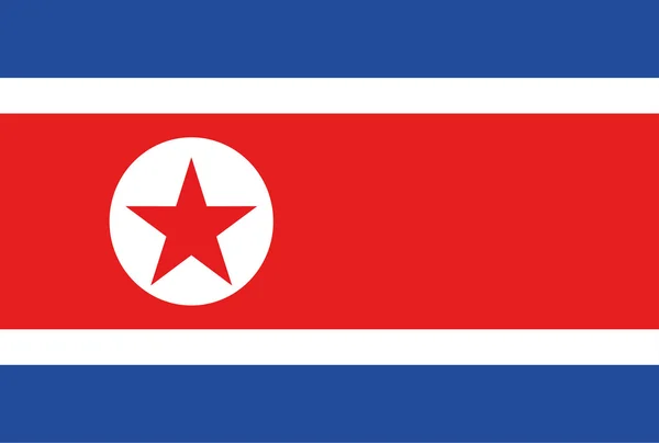 Flaggan för Nordkorea — Stock vektor