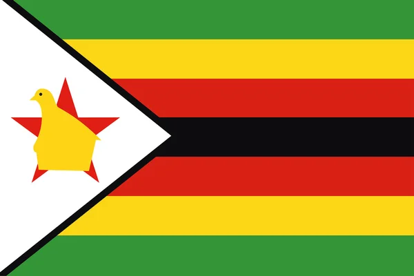 Flaggan för zimbabwe — Stock vektor