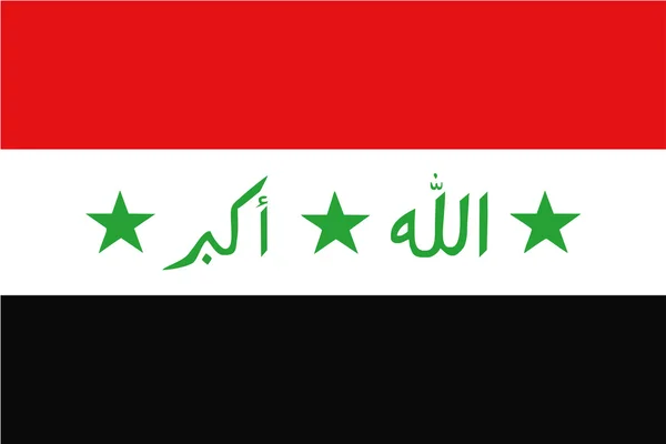 De vlag van Irak — Stockvector