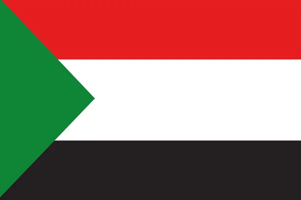 La Bandera de Sudan — Vector de stock