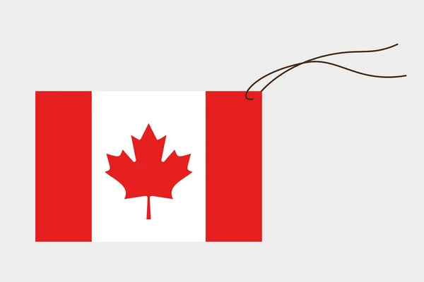 Etiqueta con la bandera de Canada — Archivo Imágenes Vectoriales