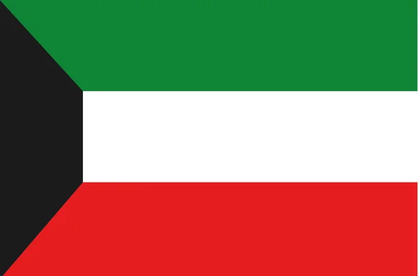 Flaggan för kuwait — Stock vektor
