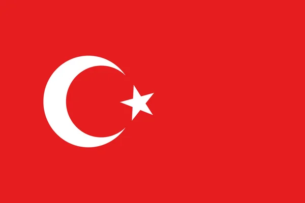 Le drapeau de la Turquie — Image vectorielle