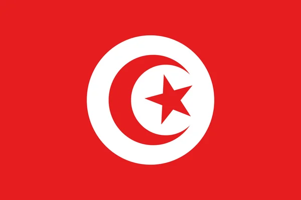 Bandeira de Tunisia —  Vetores de Stock