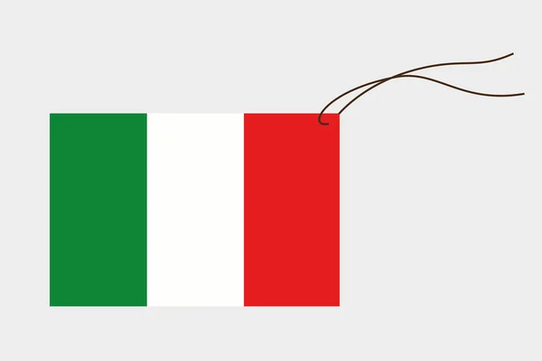 Etiqueta con bandera de Italia — Archivo Imágenes Vectoriales