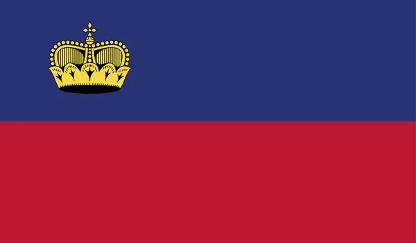 Bandeira de Liechtenstein — Vetor de Stock