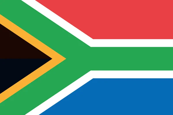 Die Flagge von Südafrika — Stockvektor