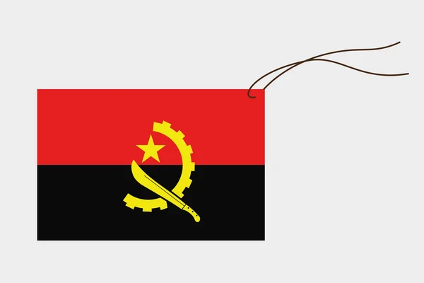 Label with flag of Angola. — Stock Vector