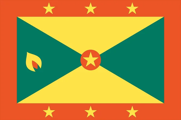 La Bandera de Grenada — Archivo Imágenes Vectoriales