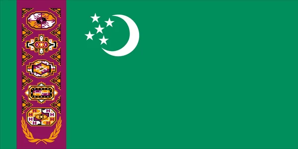 Bandeira de Turkmenistan — Vetor de Stock