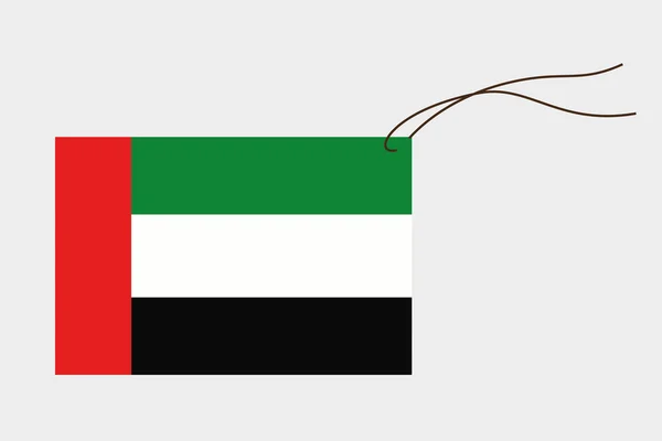 Etiquetas con bandera de Emiratos Árabes Unidos — Vector de stock