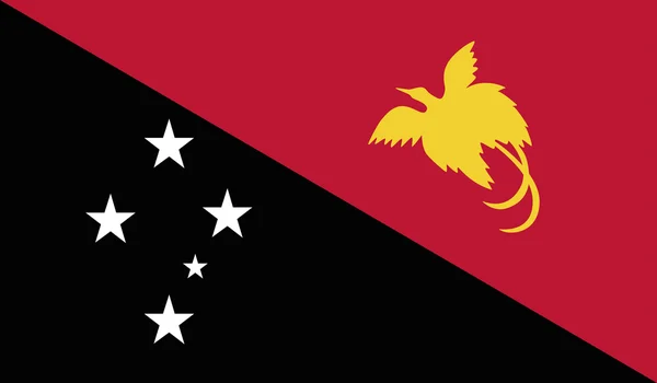 Die Flagge von Papua Neuguinea — Stockvektor