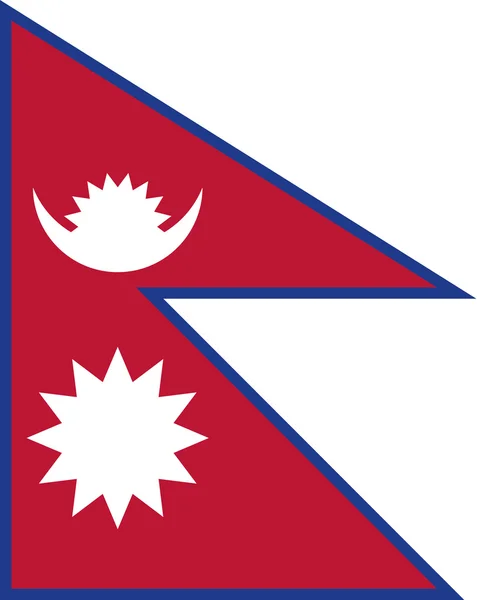 Flaggan för nepal — Stock vektor