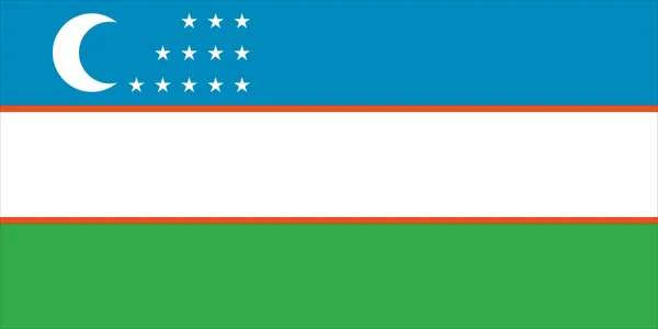 La Bandera de Uzbekistan — Vector de stock