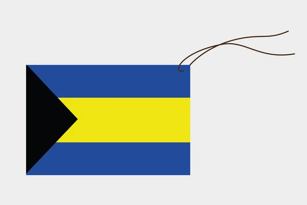 バハマの国旗付きのラベル — ストックベクタ